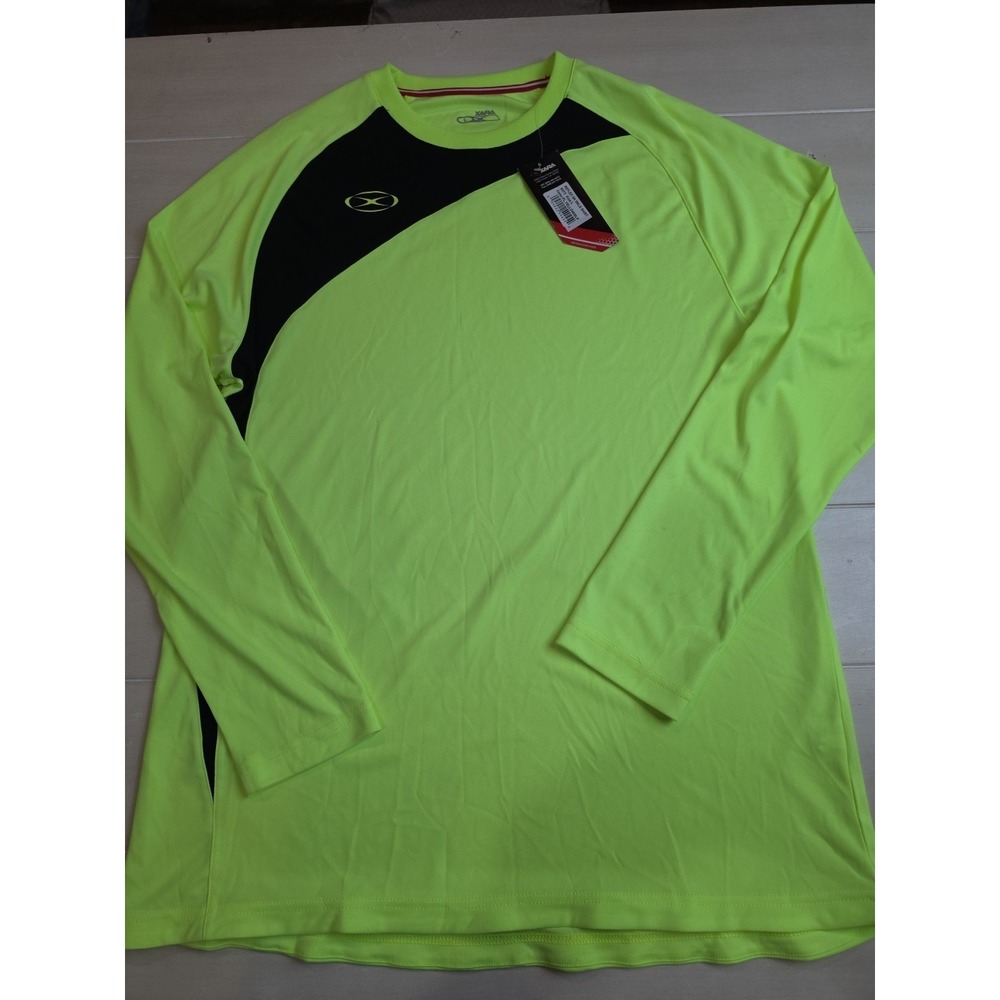 Mara Reflex Goal Keeper Mens Shirt Large Yellow Black Long Sleeve NWT